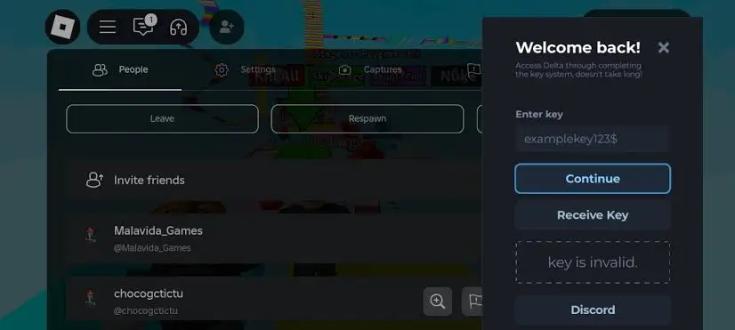 Delta executor android user interface
